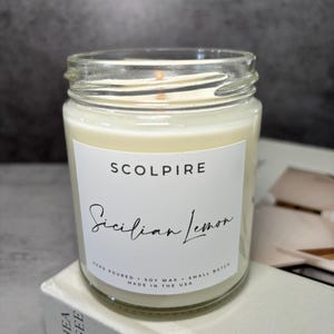 Sicilian Lemon Candle | Soy Candle | Handpoured | Glass Candle | Lemon Candle | Citrus Candle |
