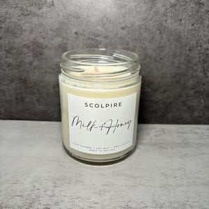 Milk + Honey Candle | Soy Candle | Handpoured | Glass Candle | Milk Candle | Honey Candle | Vanilla Candle