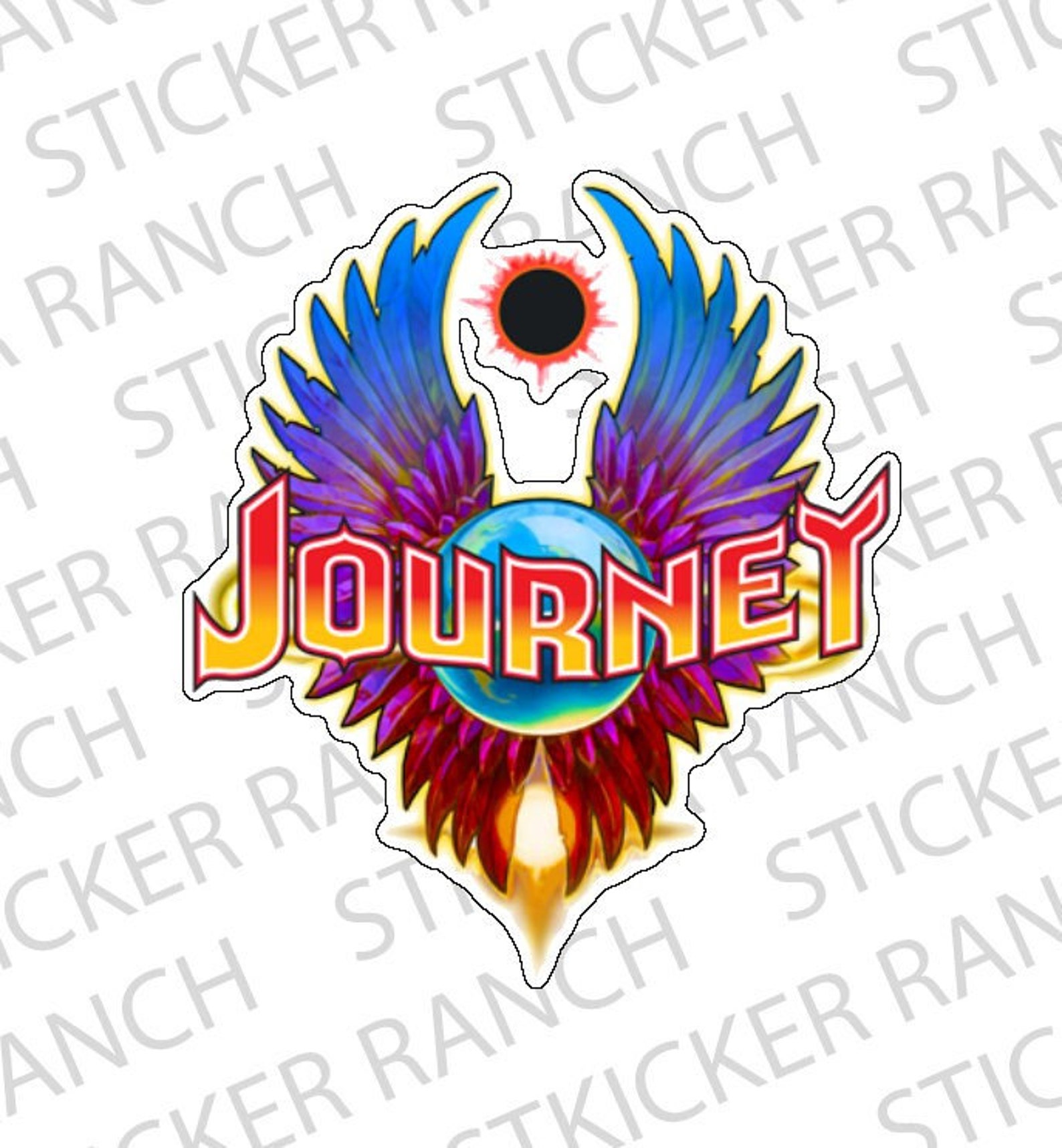 JOURNEY Full Color Vinyl Decal Sticker Transfer Band Logo Etsy