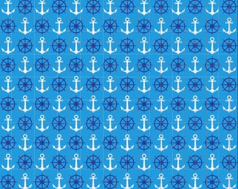 Anchor and Wheel Digital Background Pattern - Nautical - JPG - Cricut - Sublimation pattern Seamless - JPG