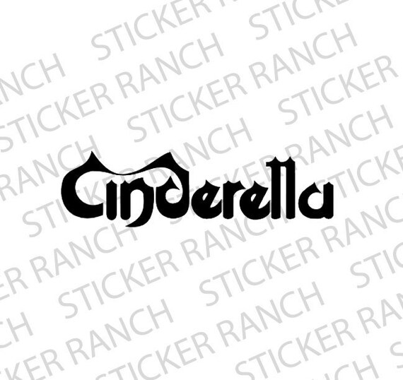 CINDERELLA Vinyl Decal Sticker Transfer Band Logo Music - Etsy Israel