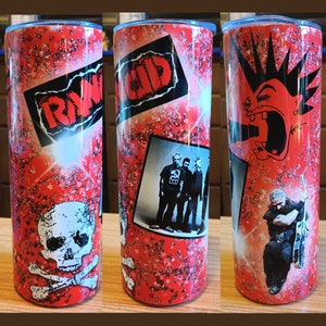 RANCID - Sublimation wrap for 20 oz. skinny straight tumbler tumblr - Digital Download JPG PNG - Punk Rock