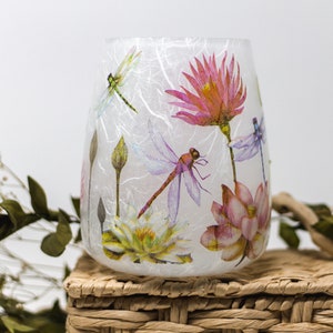 Handcrafted Glass Vase Lamp - Unique Night Light & Table Decor for Home, Gift for Holidays