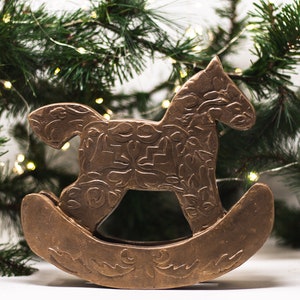 Exclusive Eco-Friendly Rocking Horse Toy - Christmas Decor and New Year Gift