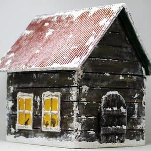 Coffre à jouets écologique cabane de Noël pour enfants - Idée cadeau pour les fêtes