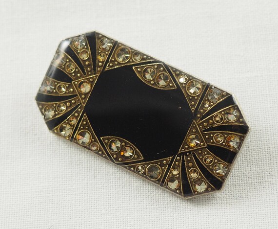 Vintage Pierre Bex Art Deco Style Brooch, Silver … - image 5