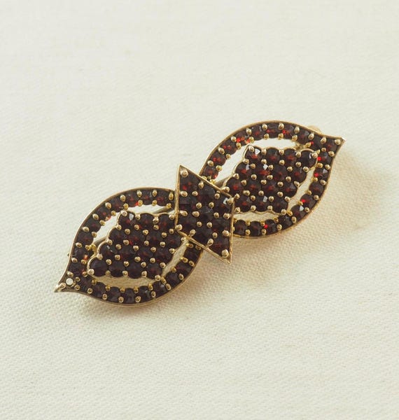 Broche Ancienne En Vermeil Et Grenats – Bijou Vintage Plein De Charme !