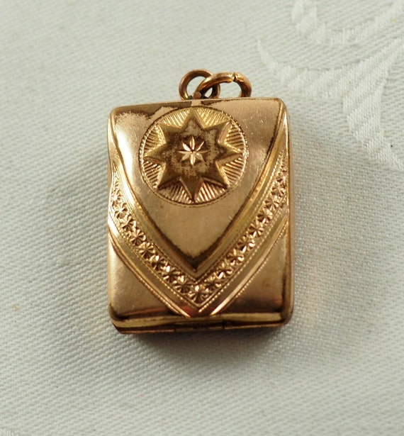 Antique Victorian Gold Filled Rectangular Locket,… - image 5