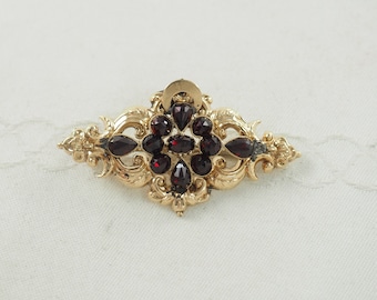 アンティーク ボヘミアン ガーネット リング ブローチ ネックレス