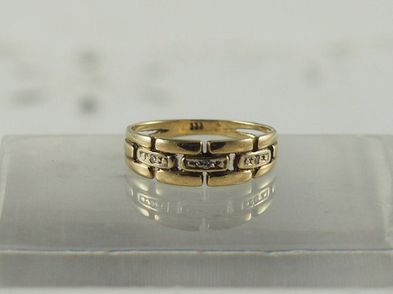 8K Gold ring ART DECO with onyx round 1930