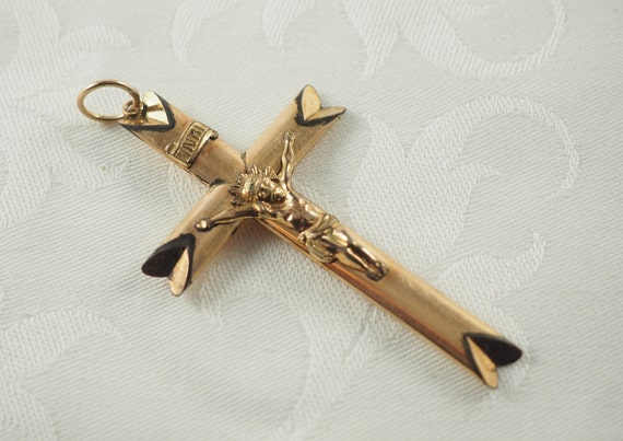 Antique Edwardian Gold Filled Crucifix 