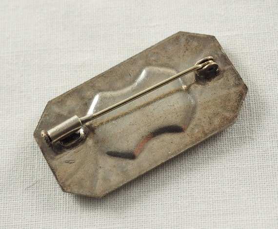 Vintage Pierre Bex Art Deco Style Brooch, Silver … - image 6