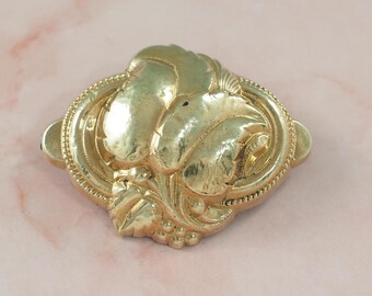 Broche Vintage Années 80 Pierre Bex France - Métal Doré émaillé - Occasion
