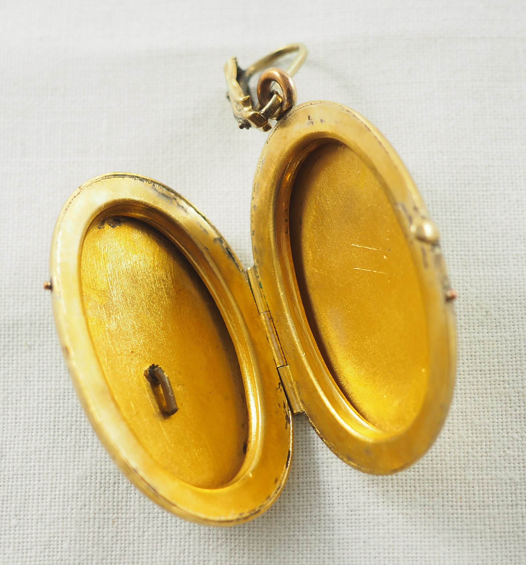 Antike viktorianische Gold gefüllt und Emaille große ovale | Etsy