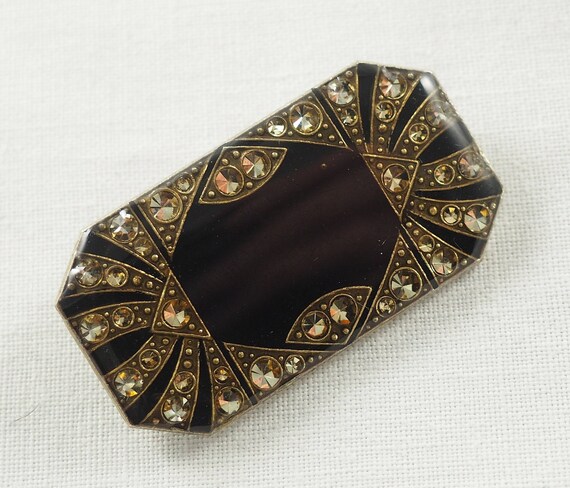 Vintage Pierre Bex Art Deco Style Brooch, Silver … - image 4