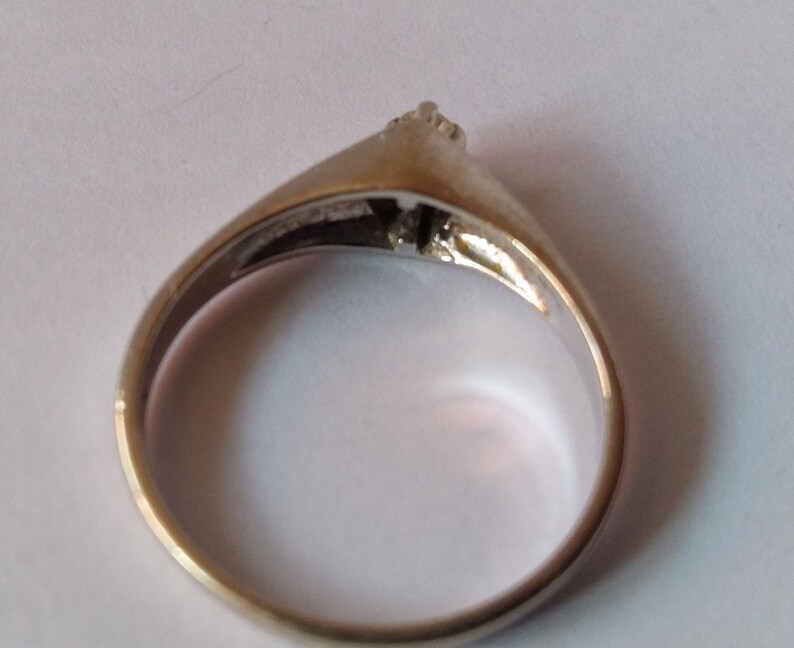 Germany 1970s Vintage D\u00edamond Solitaire Ring Ring Size US 7.6 Germany 56 Engagement Ring Diamond 0.10 Carat 14K White Gold UK P