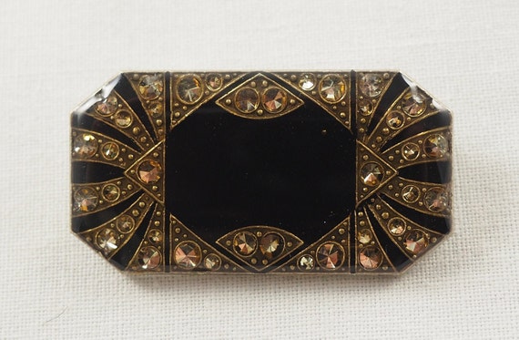 Vintage Pierre Bex Art Deco Style Brooch, Silver … - image 3