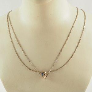 Victorian Ladies Long Watch Chain with Slide, Gold Filled, Art Nouveau Slide with Blue Paste and Pearl, Drop 74cm long, Germany 1900-1910