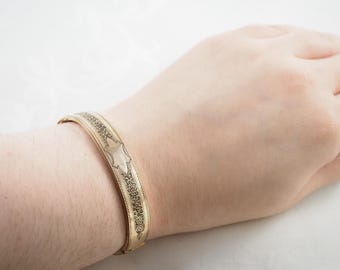 Vintage 1920s Chinese Export Enameled Bracelet, Sterling