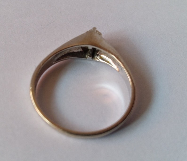 Germany 1970s Vintage D\u00edamond Solitaire Ring Ring Size US 7.6 Germany 56 Engagement Ring Diamond 0.10 Carat 14K White Gold UK P