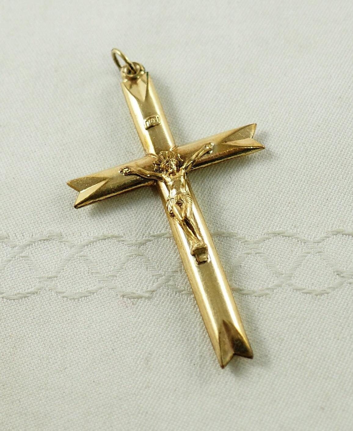 Gold Large Cross Priest Vampire Monk Nun Crucifix Necklace - Foto 7