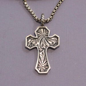 Cowboy Faith Pendant, Saddle Baron, Visible Faith, Sterling Silver Jewelry, Christian, Handmade,  Cross