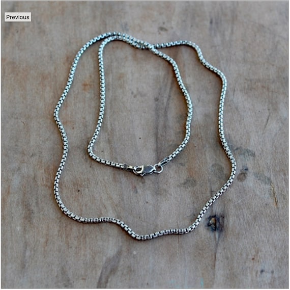 David Yurman Men's Box Chain Necklace in Silver, 1.7mm, 22