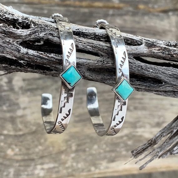Aztec hoop earrings sale