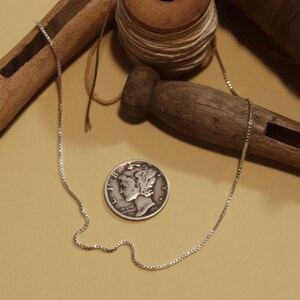 Adjustable Mini Box Chain, Adjustable Necklace, Sterling Silver Adjustable Chain, Sterling Silver Chain, Visible Faith Jewelry