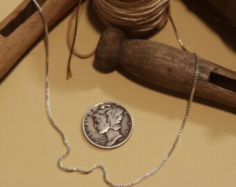 Venetian Box Chain 1.7mm, Sterling Silver Chain, 18”, 20” Sterling