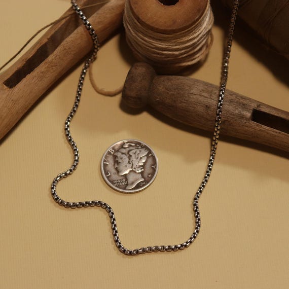 Venetian Box Chain 1.7mm, Sterling Silver Chain, 18”, 20” Sterling