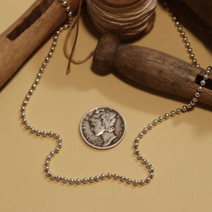 Ball Chain 2.mm, Ball Chain, Sterling Silver Ball Chain, Ball Chain by the inch, Necklace Chain, Visible Faith Jewelry