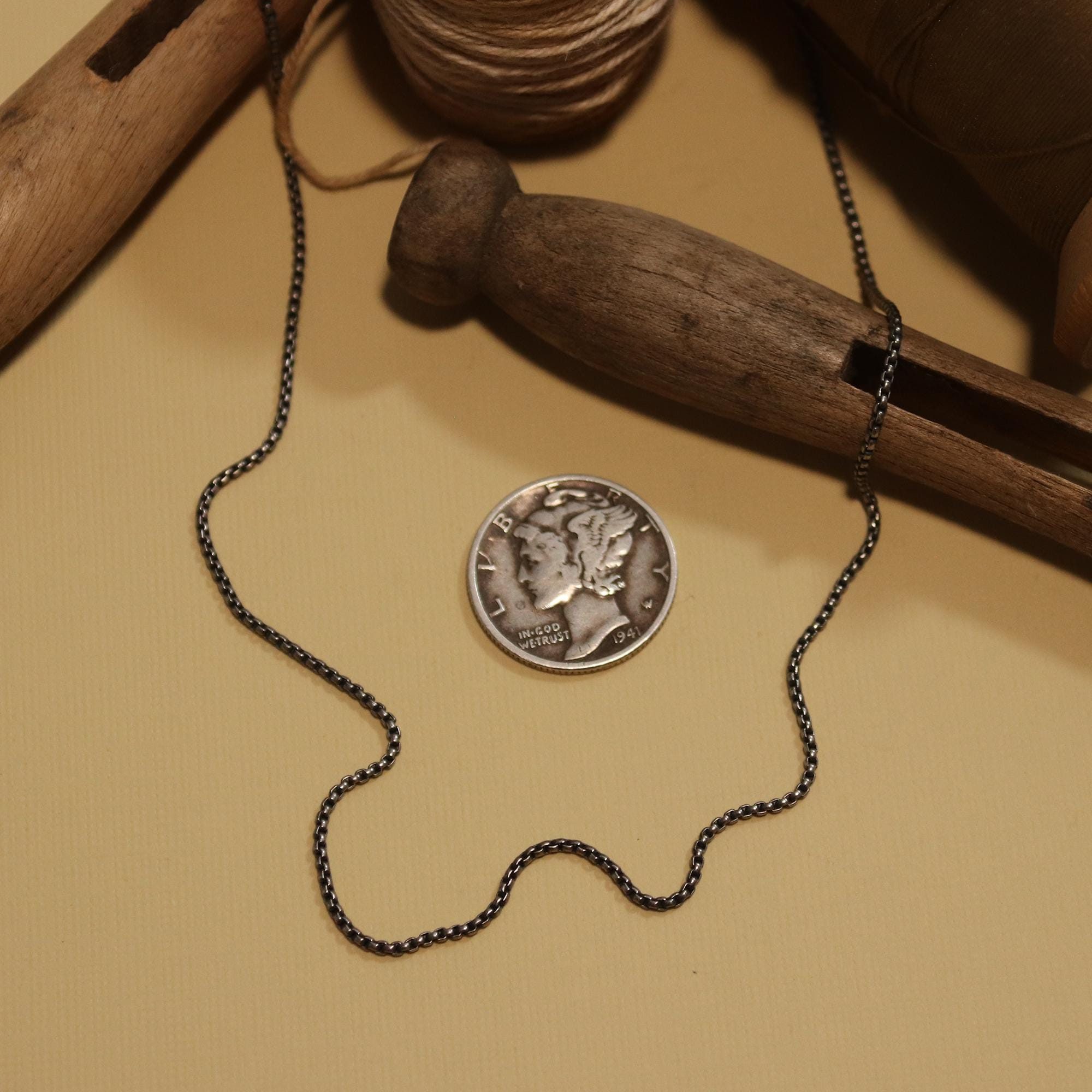 Venetian Box Chain 1.3mm, Box Chain, 18” Box Chain, Sterling