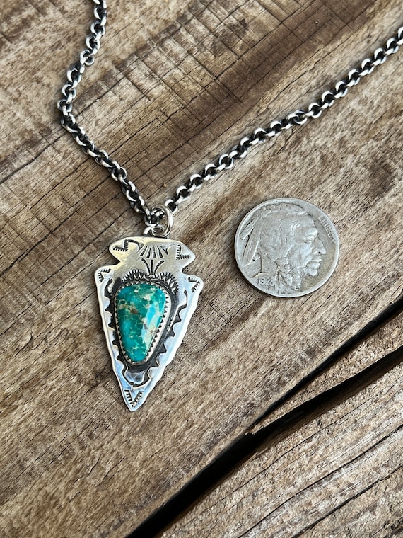 Tonkawa Arrowhead Pendant Arrowhead Necklace Sterling Silver Handmade Visible Faith Jewelry