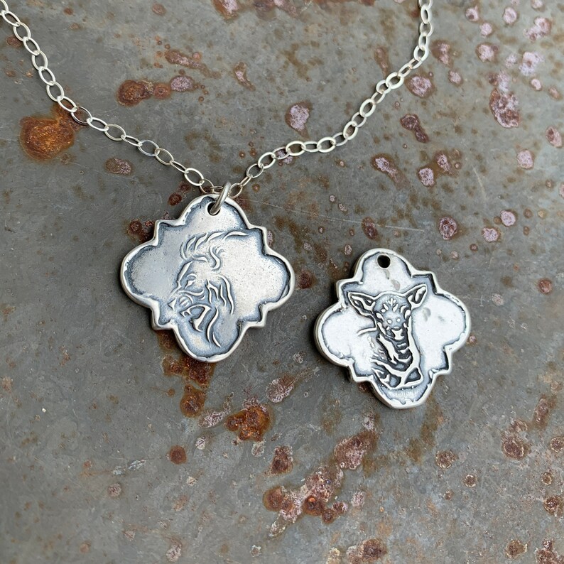 Lion and the Lamb Necklace Sterling Silver Visible Faith Etsy