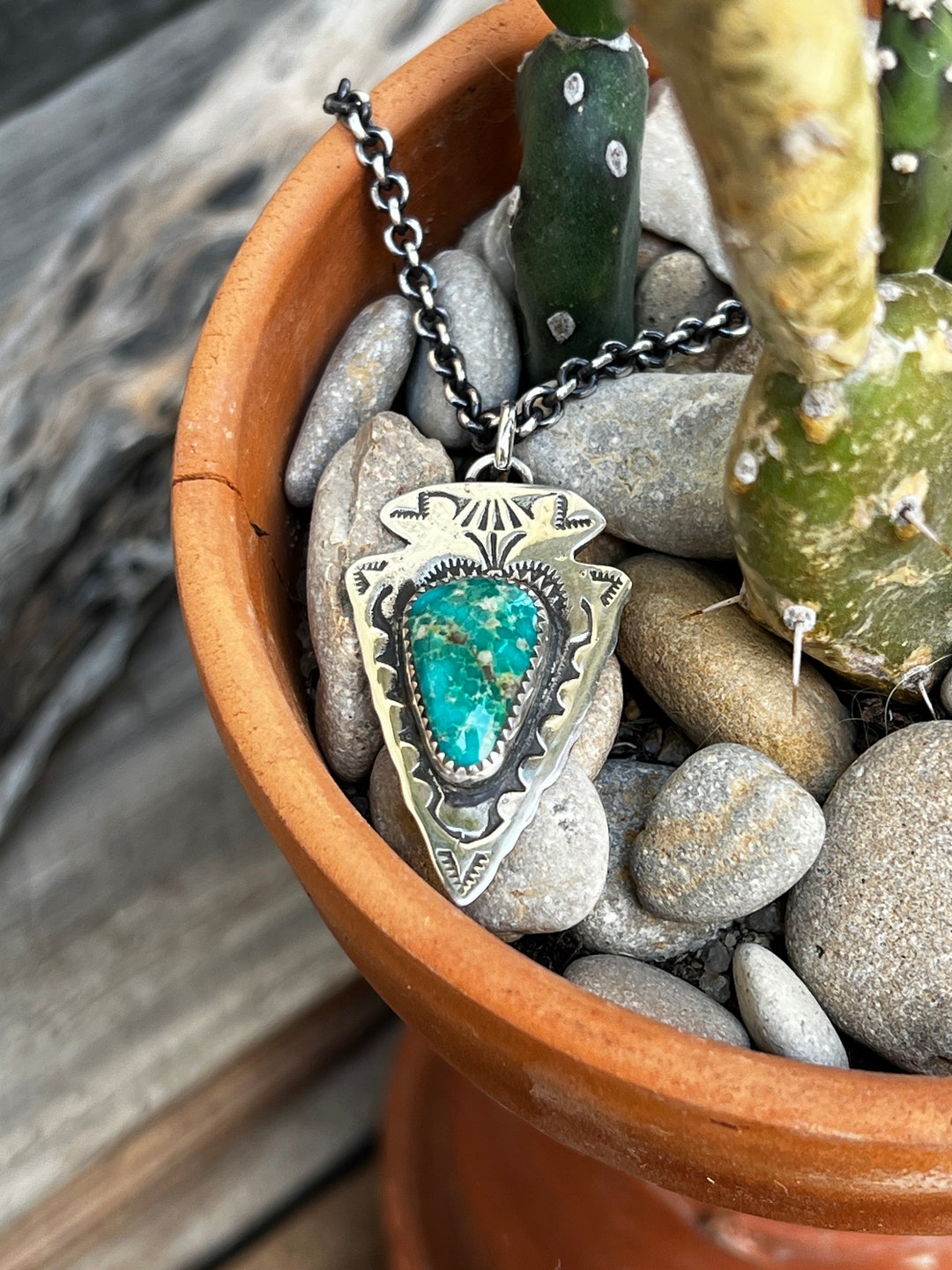 Tonkawa Arrowhead Pendant, Arrowhead Necklace, Sterling Silver, Handmade, Visible Faith Jewelry