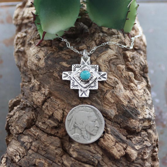 turquoise jewelry zia pendant necklace