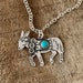 Nice Ass Donkey Pendant, Sterling Silver Donkey Necklace, Turquoise Donkey Pendant, Donkey Necklace, Visible Faith Jewelry 