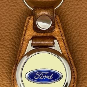 Leather keychain for your car or truck ford