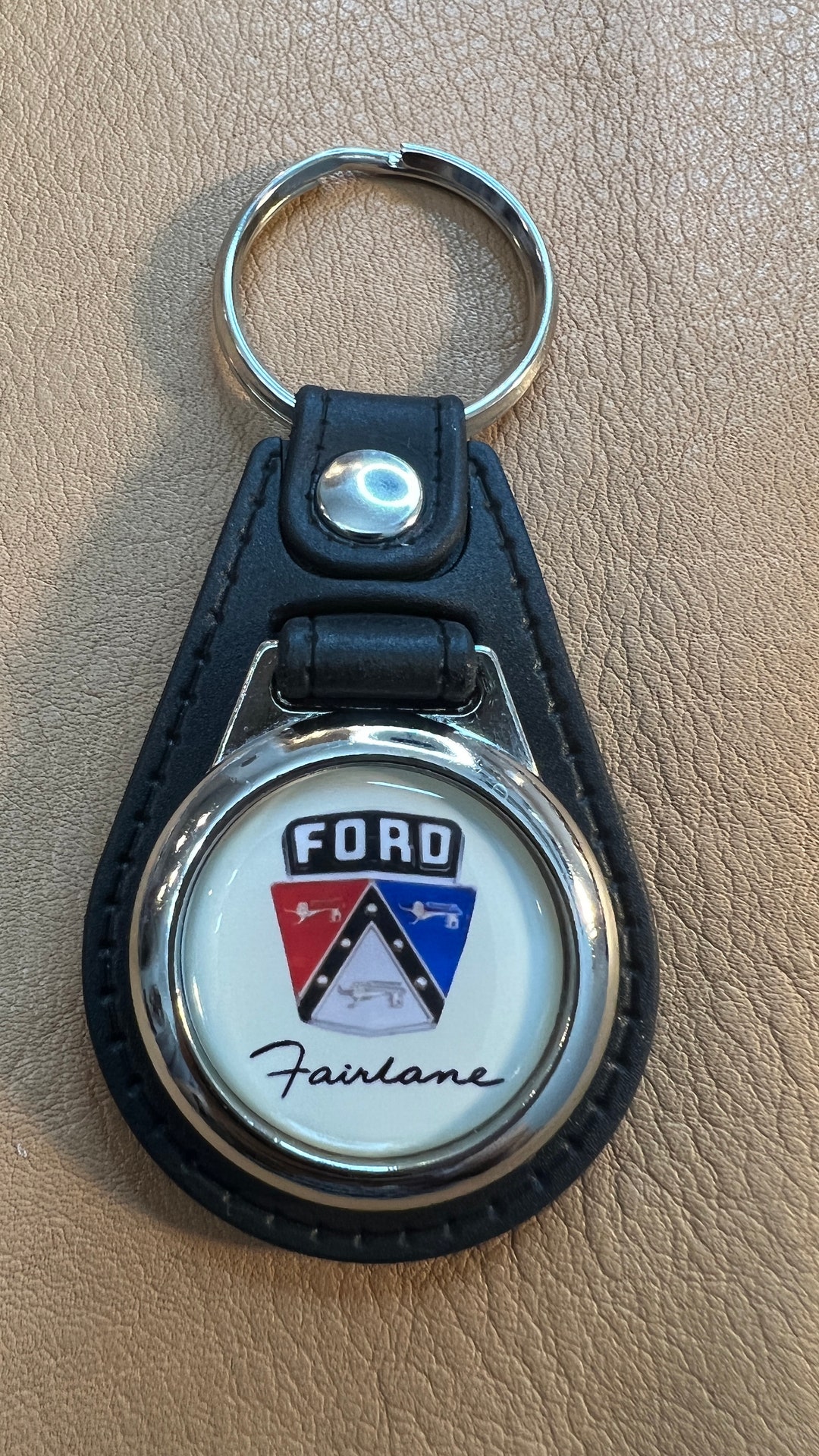 CREAM FORD FAIRLANE Keychain Black Back Etsy