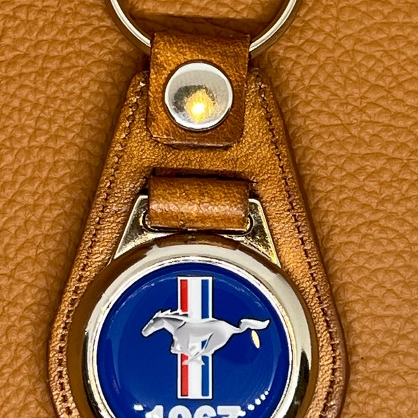 Leather Keychain High-Quality for 1967 mustang