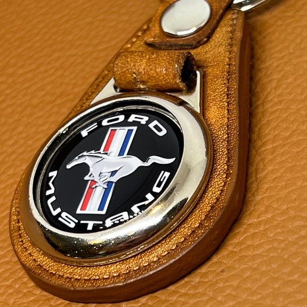 Leather Keychain High-Quality for MUSTANG