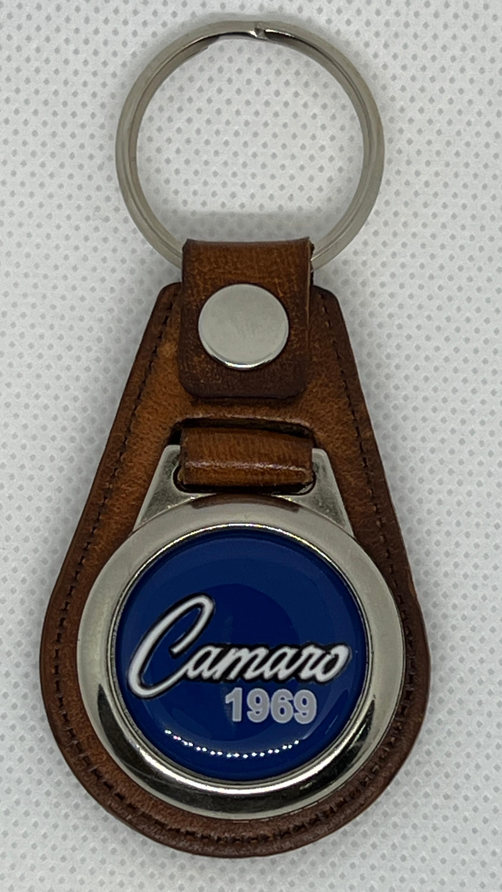 Tan 1969 CAMARO Leather Keychain High quality Blue Etsy