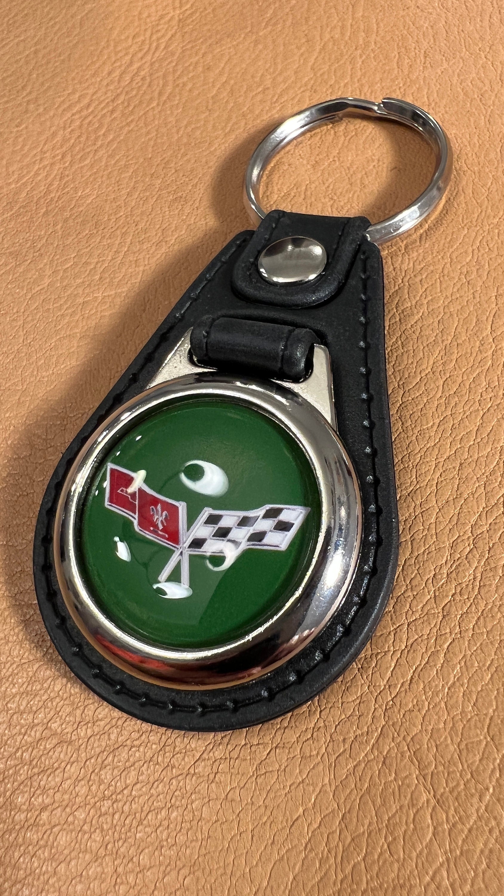GREEN CORVETTE Keychain C3 C6 C7 Etsy