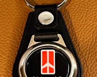 Classic leather car keychain -Retro style - car accessories-gift for him