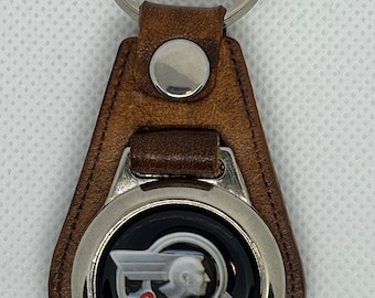 Leather Retro hand crafted old school keychain for PONTIAC