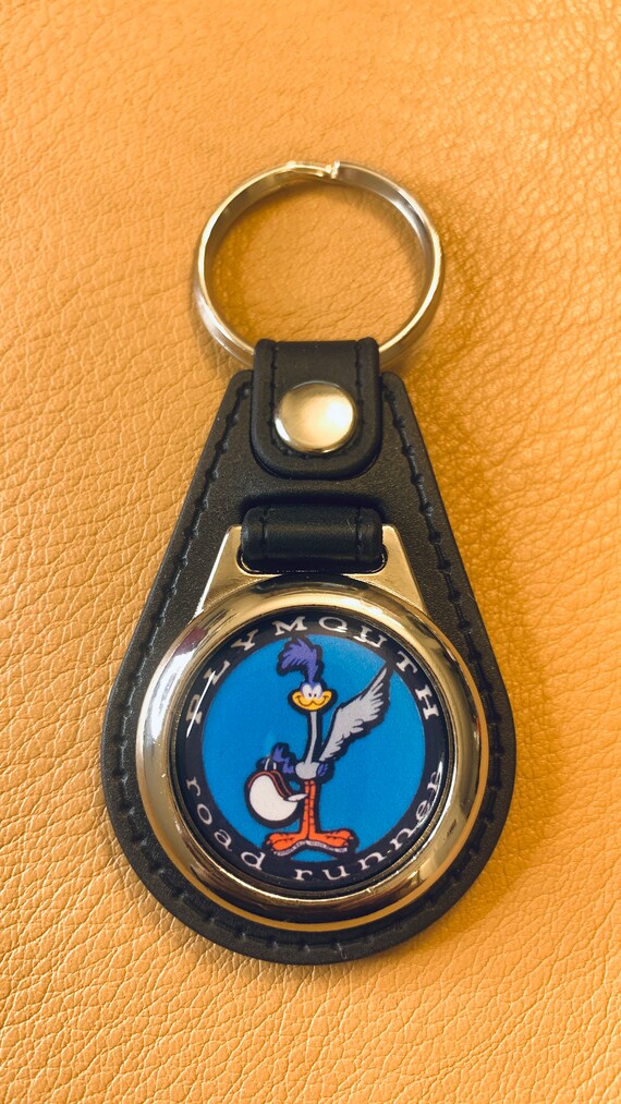 Blue ROAD RUNNER Logo Keychain Fob Etsy