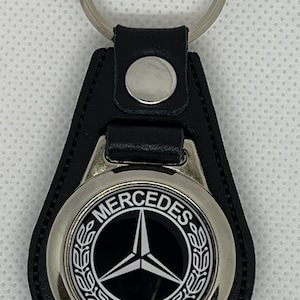 BLACK Leather Keychain High-Quality BLACK background inspired by your Benz