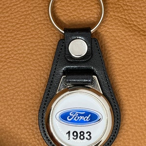 1983 Ford keychain KEYCHAIN black premium leather
