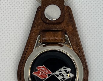 Retro Leather keychain -Classic C3- retro style-car lover gift